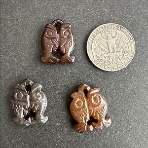 RARE Vintage Chinese Carved Double Fish Bundle